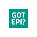 GOT EPI? teal square sticker with white bold text – allergy and anaphylaxis reminder for severe allergy sufferers