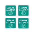 Set of 4 sesame allergy reminder stickers for lunchboxes and food containers